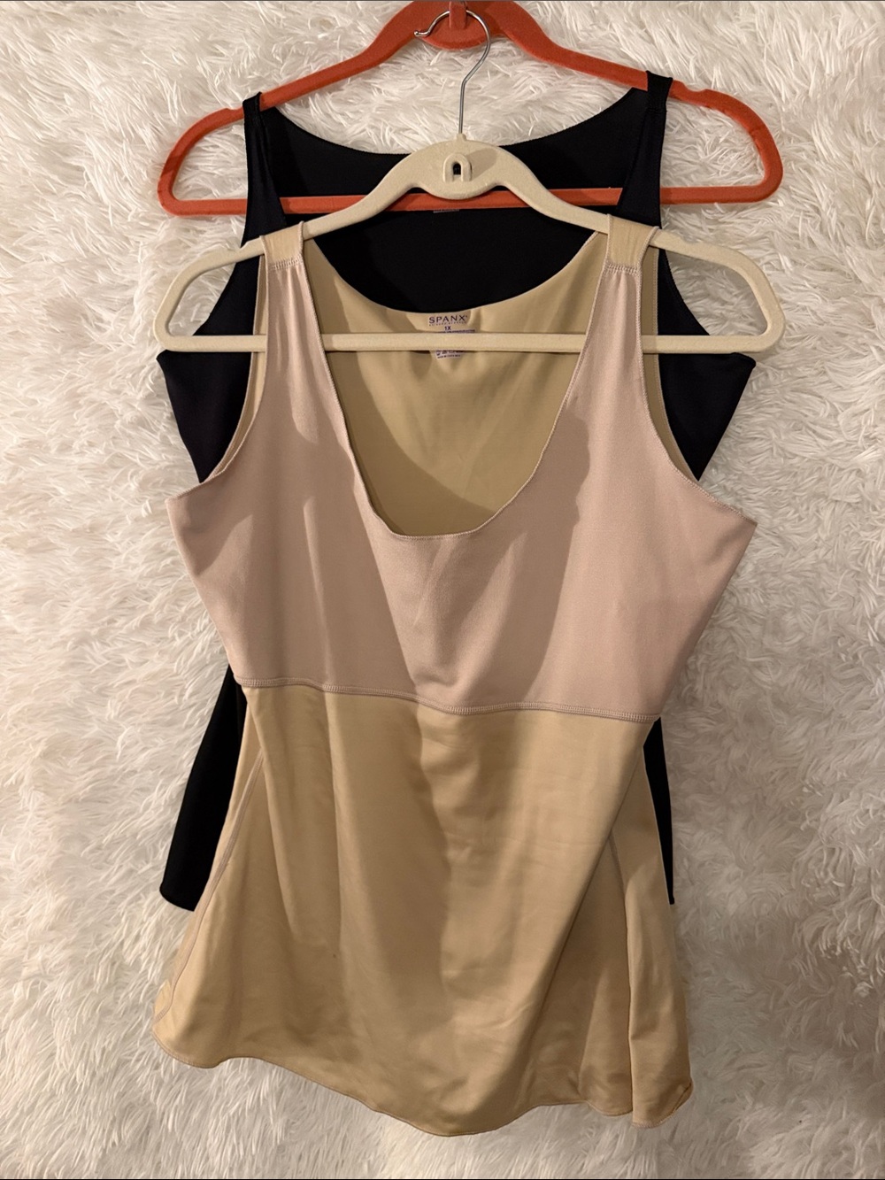 2 piece Spanx 1X Camisole Tank Undershirts Shapewear